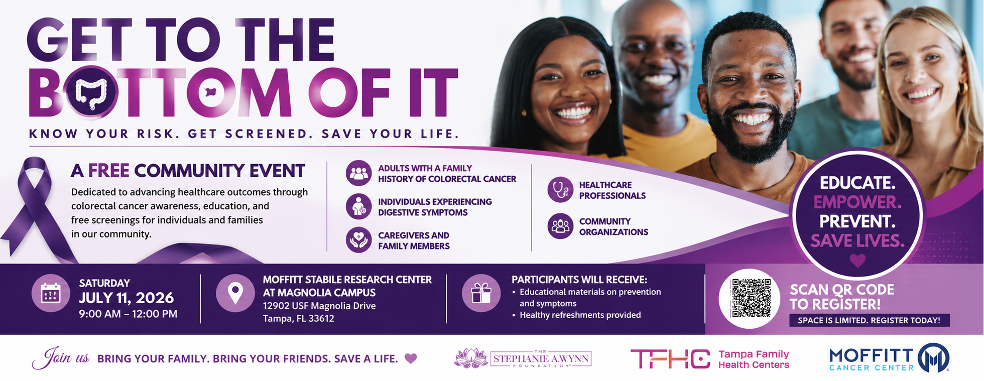 Get To The Bottom Of It: Know Your Risk. Get Screened. Save Your Life.